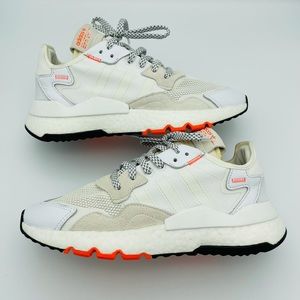 New Adidas Men's Nite Jogger Cloud White Shoe Sz 9